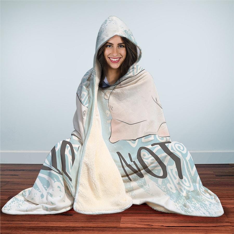Lazy Polar Bear - Hooded Blanket