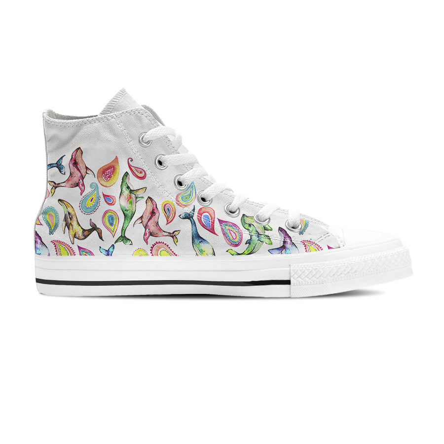 The Paisley Whale - Women's High Top