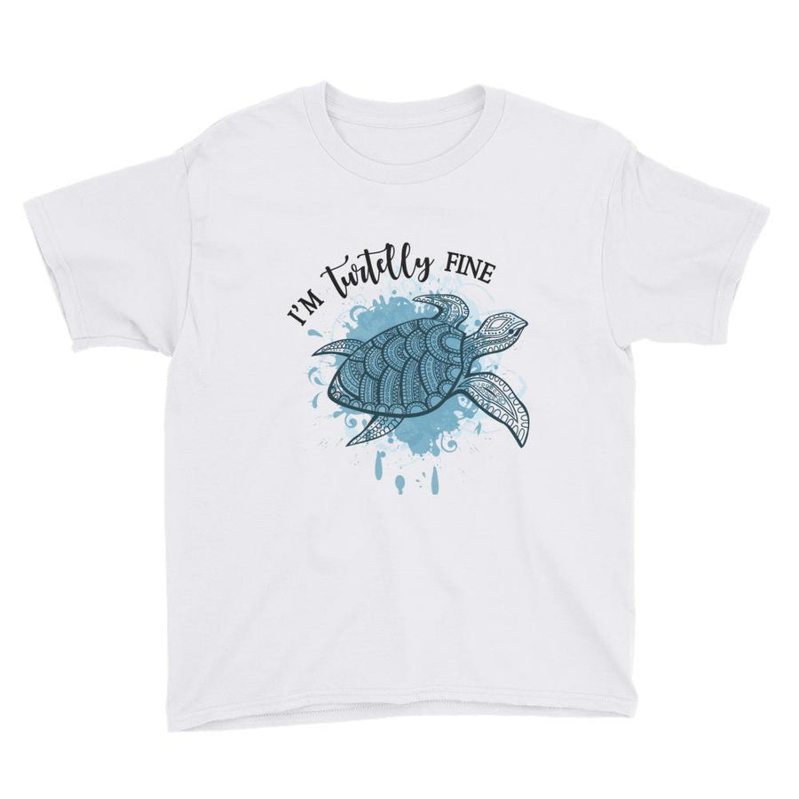 I'm Turtelly Fine - Kid's T-Shirt - the ocean vibe Ocean Apparel