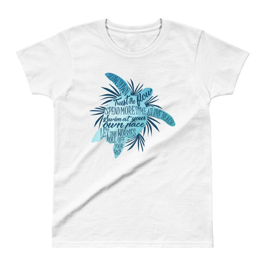 Sea Turtle Wisdom - Women's T-shirt - the ocean vibe Ocean Apparel