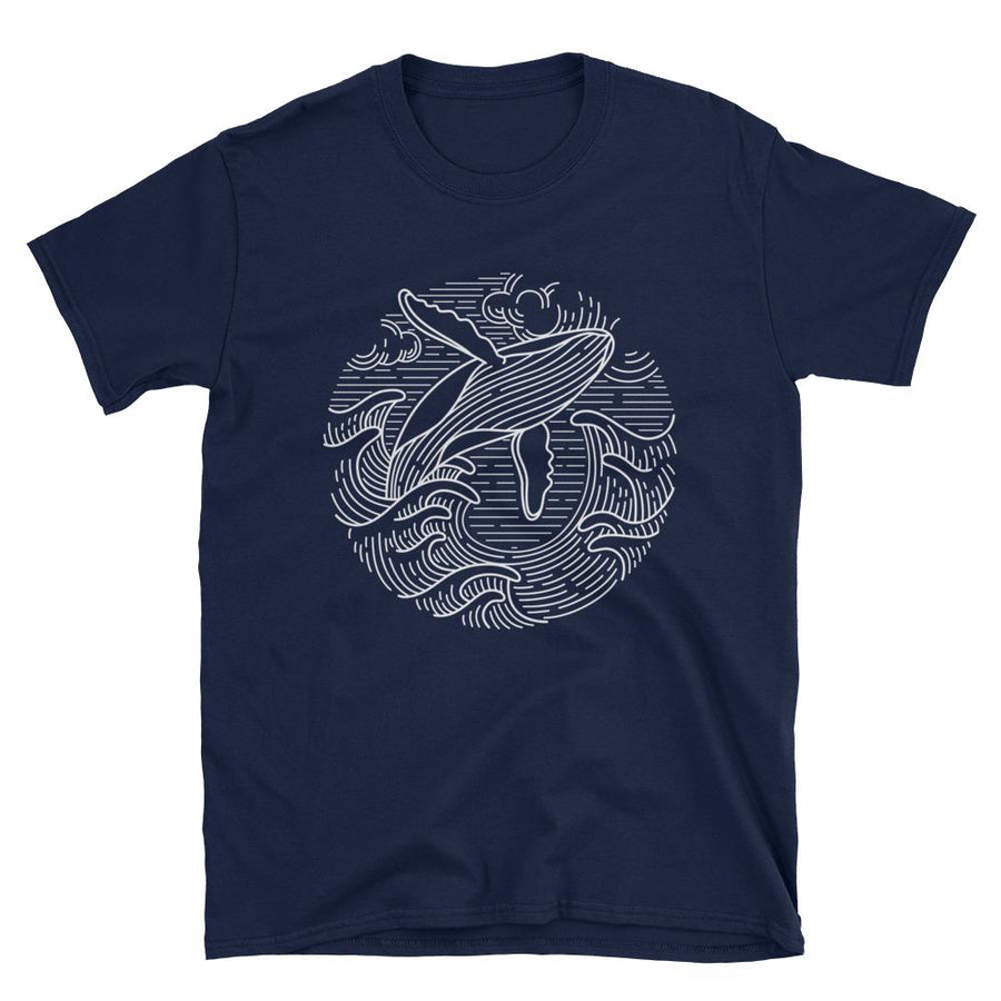Wavy Whale - Men's T-Shirt