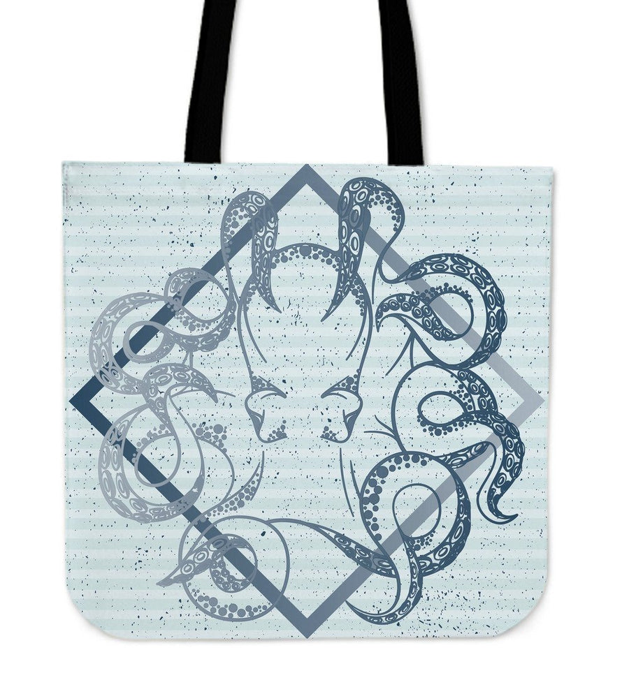 Blue Octopus - Tote Bag - the ocean vibe Ocean Apparel
