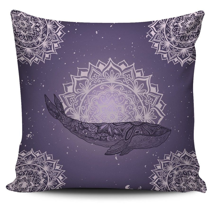 Purple Whale - Pillow Cover