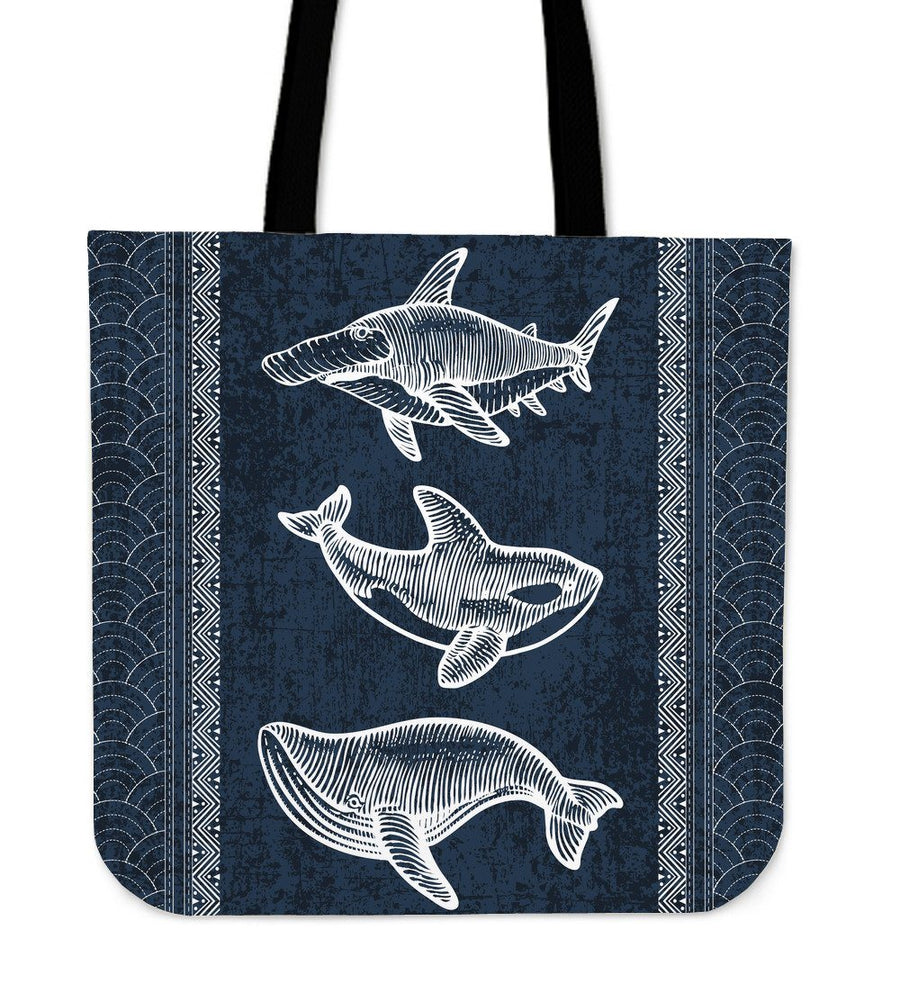 Awesome Marine Animals - Tote Bag - the ocean vibe Ocean Apparel