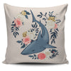 Flower Shark - Pillow Cover - the ocean vibe Ocean Apparel