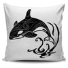 Orca In Storm - Pillow Cover - the ocean vibe Ocean Apparel