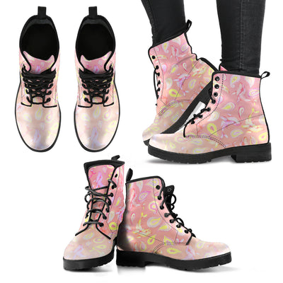 The Peach Paisley Whale - Boots