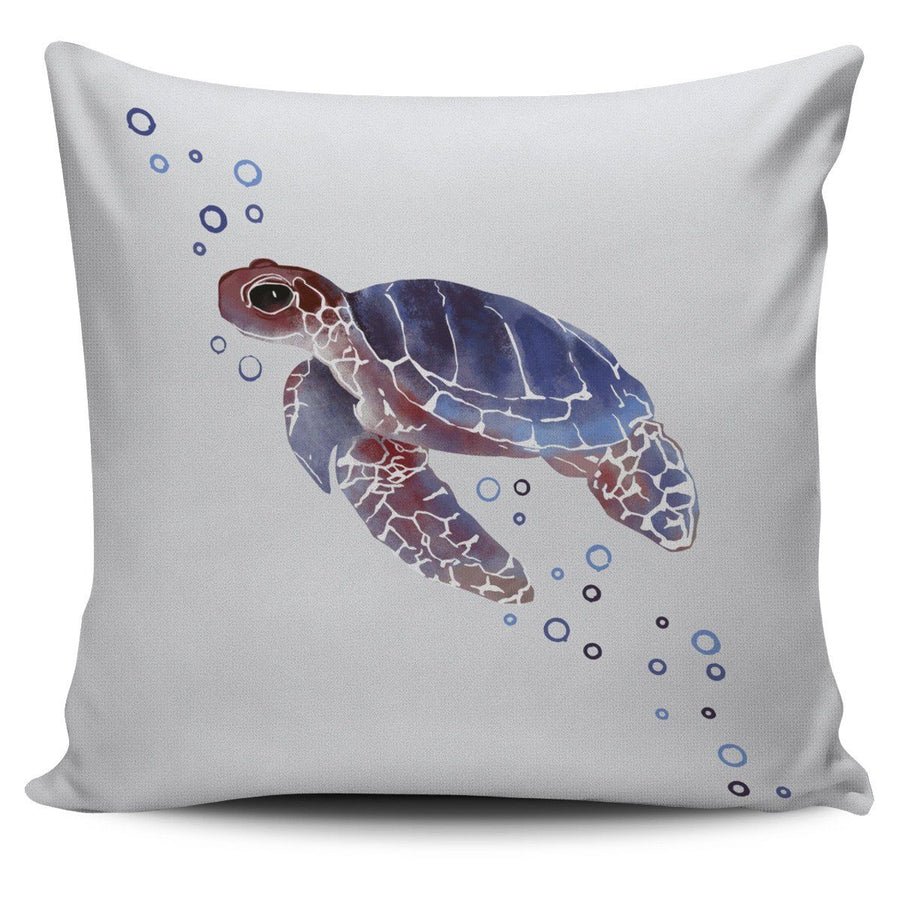 Watercolor Sea Turtle - Pillow Cover - the ocean vibe Ocean Apparel