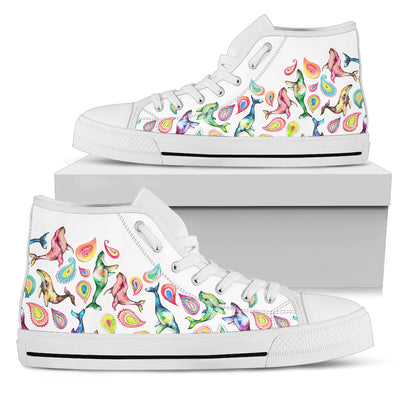 The Paisley Whale - Women's High Top