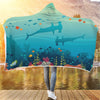 Hammerhead Sharks - Hooded Blanket - the ocean vibe Ocean Apparel