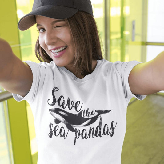 Save the Sea Pandas - Women's T-shirt - the ocean vibe Ocean Apparel