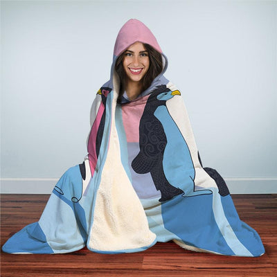 Penguins Sunrise - Hooded Blanket
