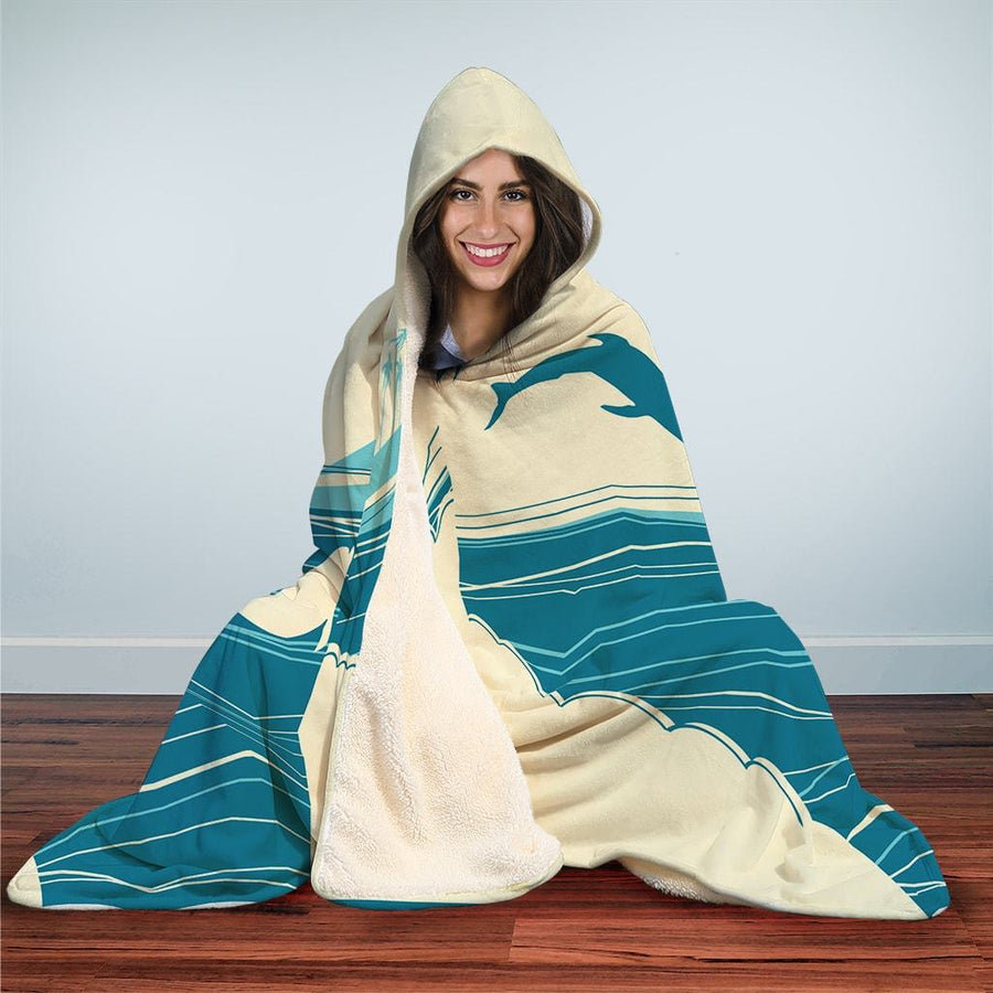 Blue Ocean - Hooded Blanket