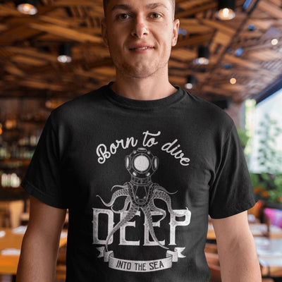 Born To Dive Scuba Diving- Men's T-shirt - the ocean vibe Ocean Apparel