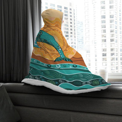 Sunny Dolphin - Hooded Blanket - the ocean vibe Ocean Apparel