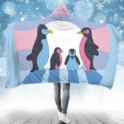 Penguins Sunrise - Hooded Blanket