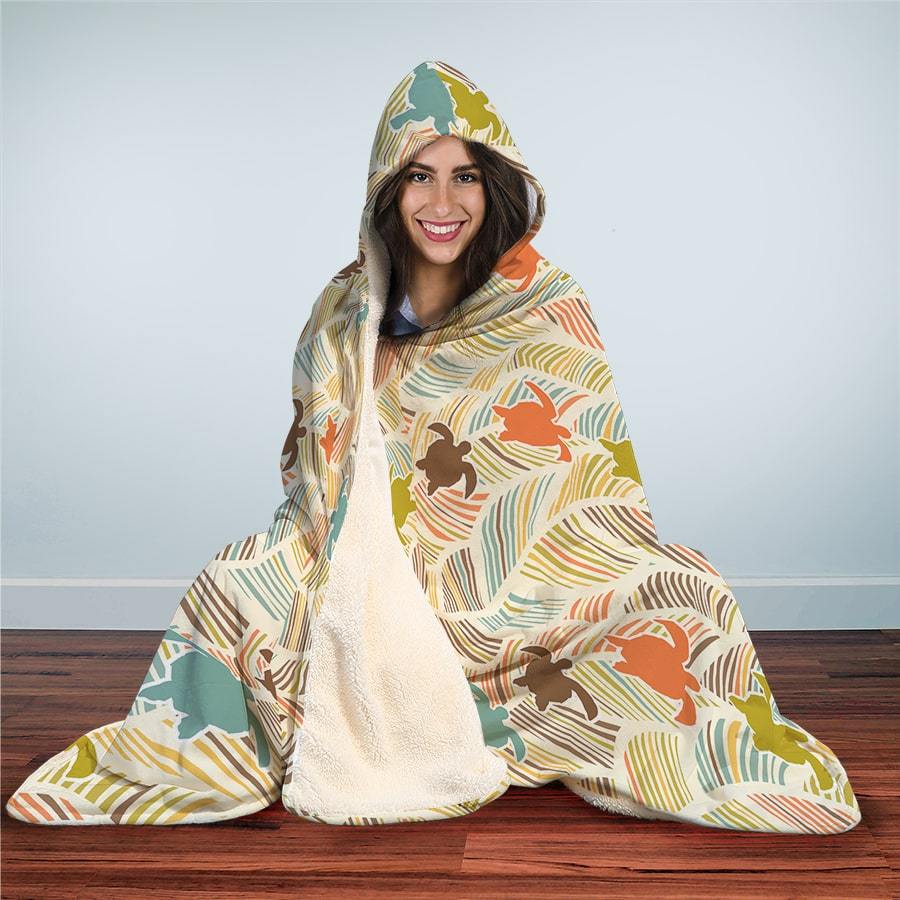 Boho Sea Turtle - Hooded Blanket