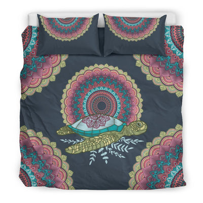Mandala Sea Turtle - Bedding Set - the ocean vibe Ocean Apparel