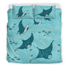 Swimming Manta Ray - Bedding Set - the ocean vibe Ocean Apparel