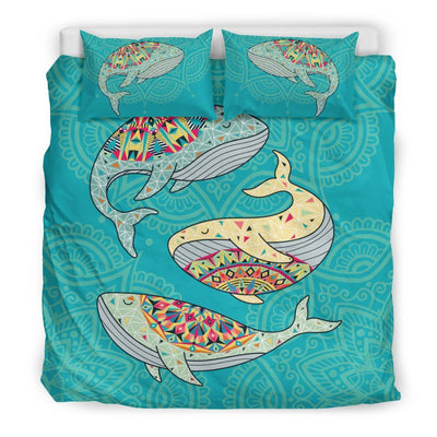 Dancing Whales - Bedding Set - the ocean vibe Ocean Apparel