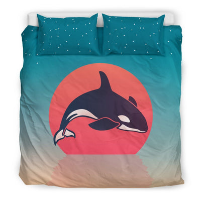 Orca Sunset - Bedding Set - the ocean vibe Ocean Apparel