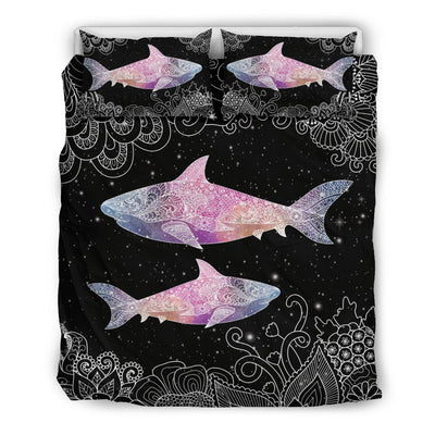 Galaxy shark - Bedding Set - the ocean vibe Ocean Apparel