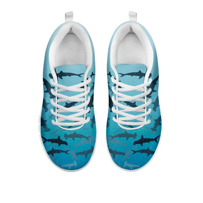 Hammerhead Sharks - Women's Sneakers - the ocean vibe Ocean Apparel