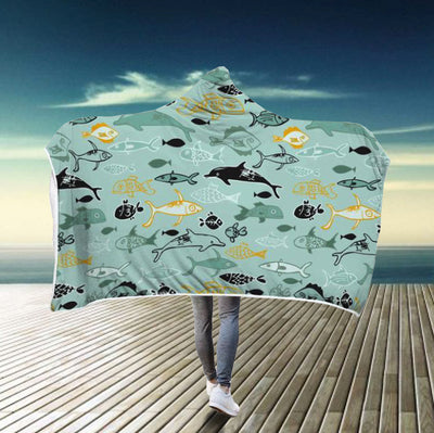 Dolphin Paradise - Hooded Blanket