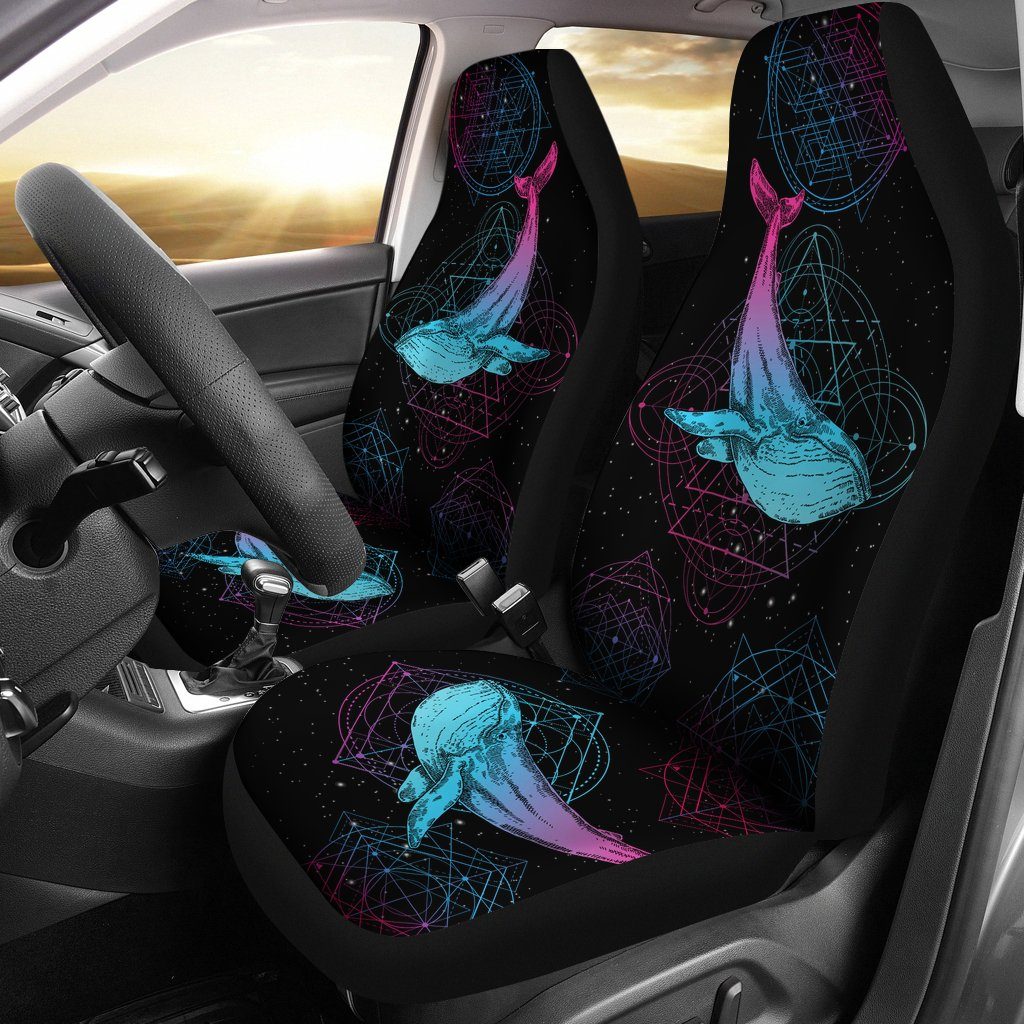 Sacred Geometry Whale - Car Seat Covers - the ocean vibe Ocean Apparel