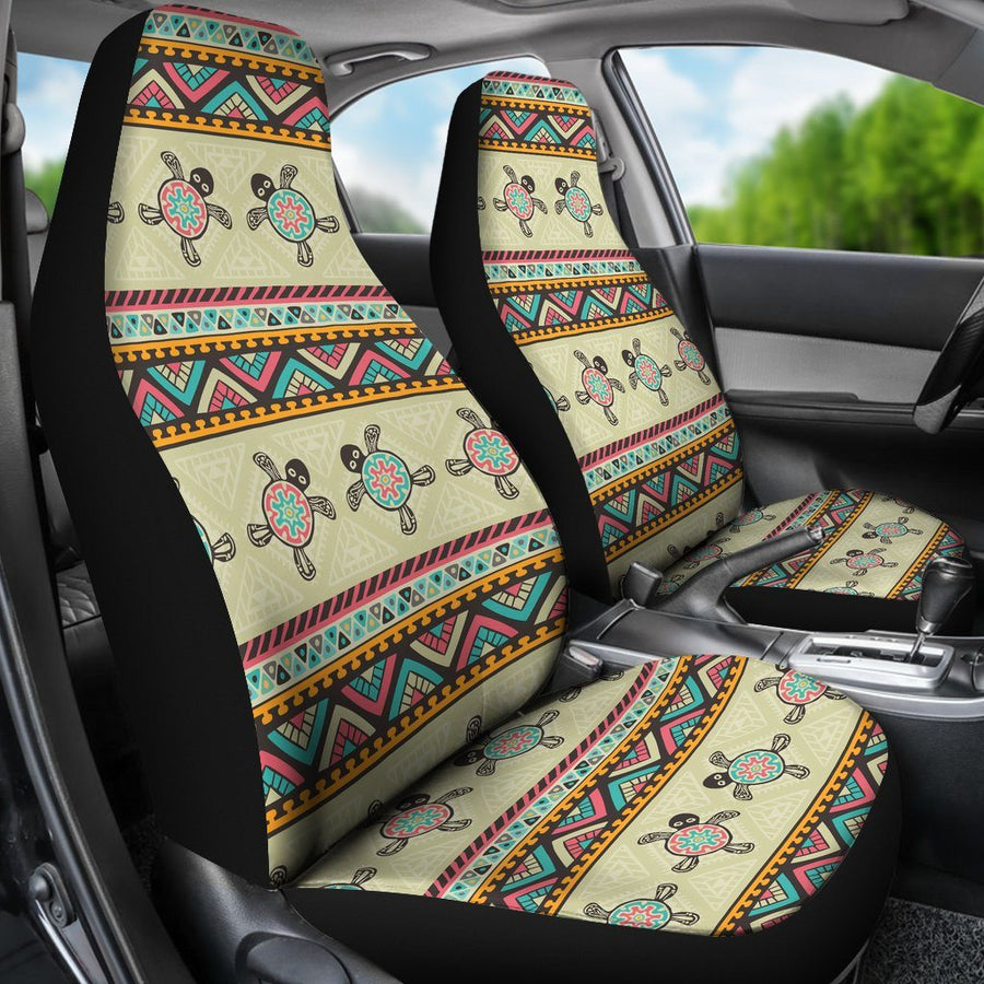 Ethnic Colorful Sea Turtle - Car Seat Covers