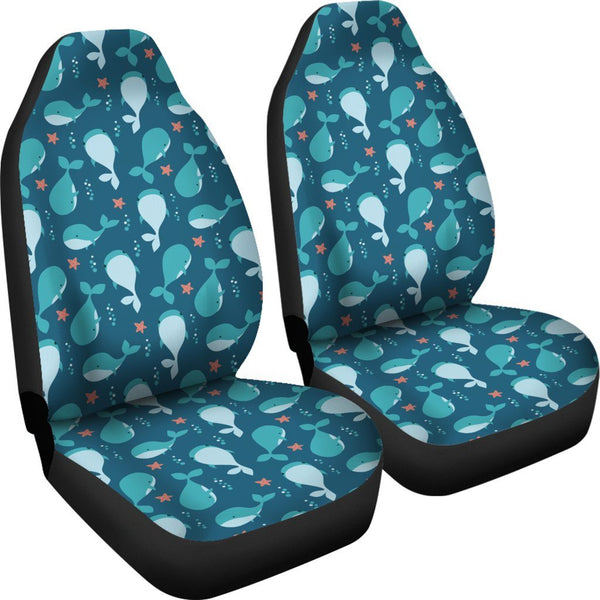 Cute Whales - Car Seat Covers - The Ocean Vibe