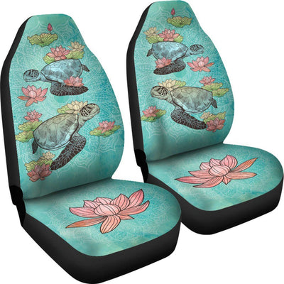 Lotus Sea Turtle - Car Seat Covers - the ocean vibe Ocean Apparel