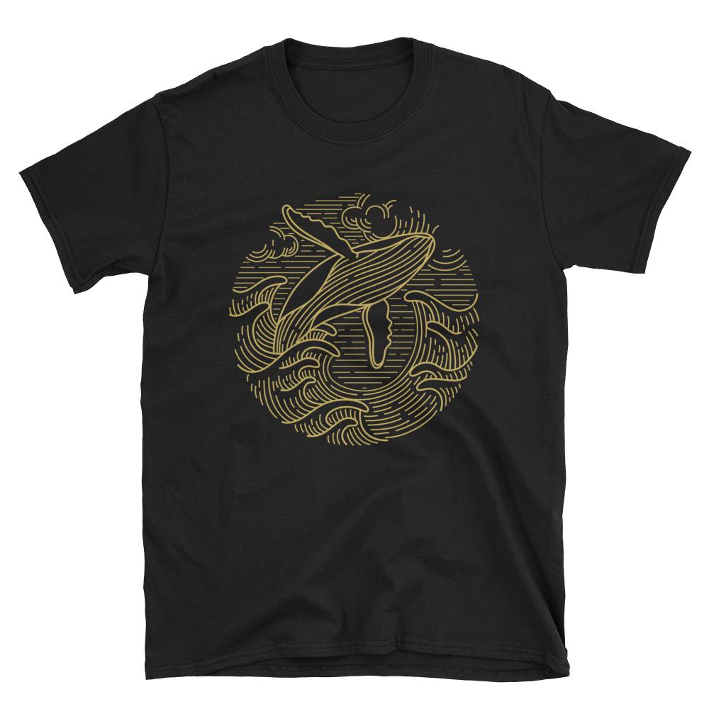 Wavy Whale - Men's T-Shirt - the ocean vibe Ocean Apparel
