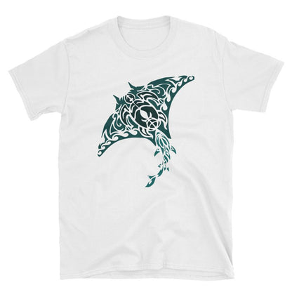Tribal Manta Ray - Men's T-shirt - the ocean vibe Ocean Apparel