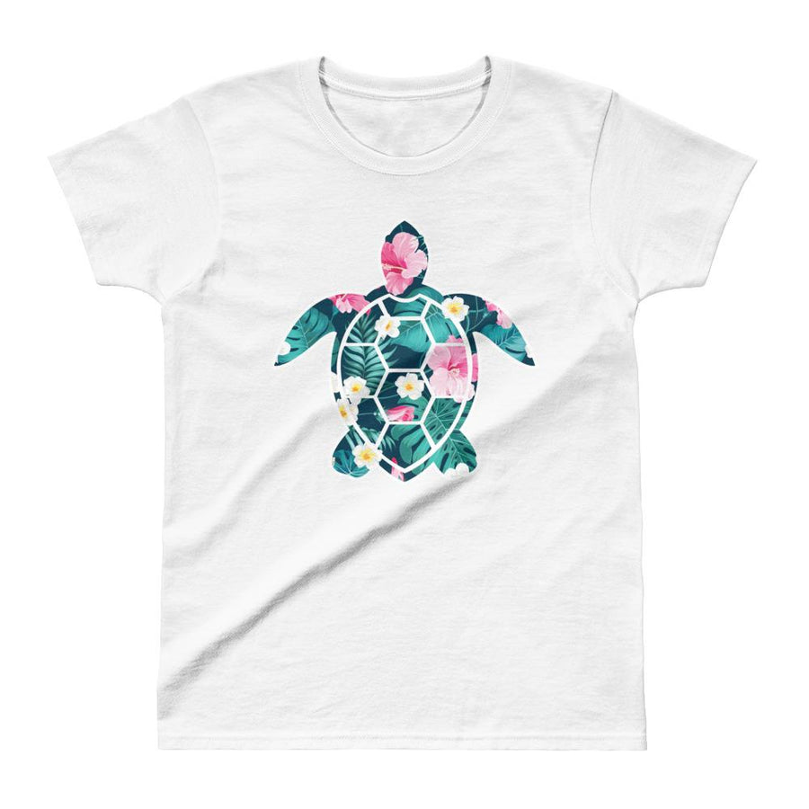 Flower Sea Turtle - Women's T-shirt