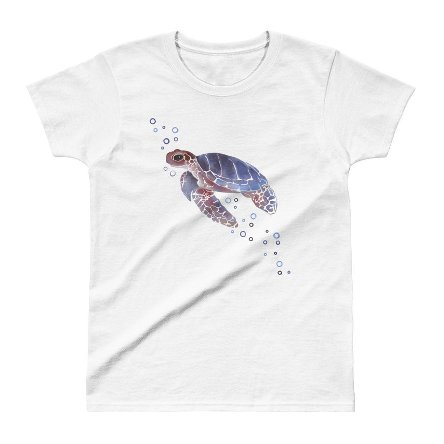 Watercolor Sea Turtle - Women's T-shirt